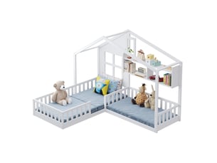 Lit cabane 90x200 cm VIVRYN coloris blanc