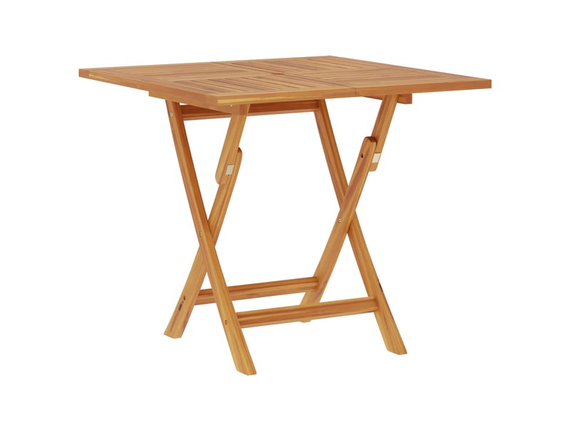  Vidaxl table de jardin pliante naturel 90 x 90 x 75 cm  - Conforama D
