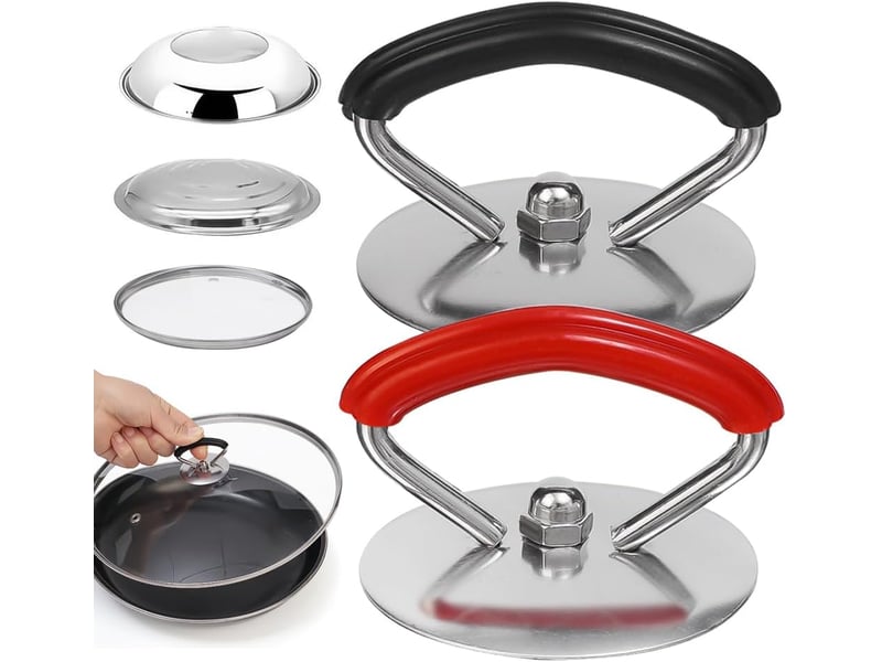  Boutons de rechange pour couvercles de casseroles, poignées universelles pour couvercles de casseroles et ustensiles de cuisine (lot de 2, rouge) ZYS0001165FXN - Conforama B