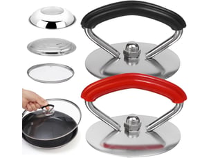 Boutons de rechange pour couvercles de casseroles, poignées universelles pour couvercles de casseroles et ustensiles de cuisine (lot de 2, rouge)