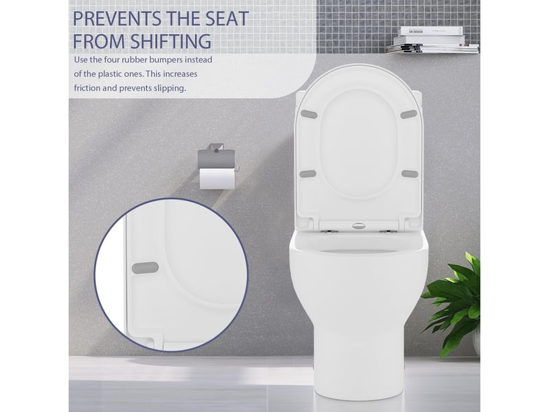  Abattant wc forme d blanc, grand d, plastique pp robuste, soft-close, quick-release, charnières inox réglables PHO_0RL4J6CA - Conforama E