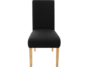 Housse de chaise monobloc en jacquard élastique, en spandex élastique, noire