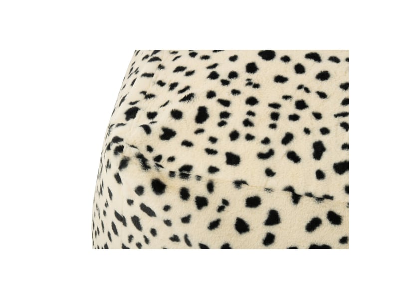  Pouf carré dalmatien ulf 70cm blanc &amp; noir  - Conforama C