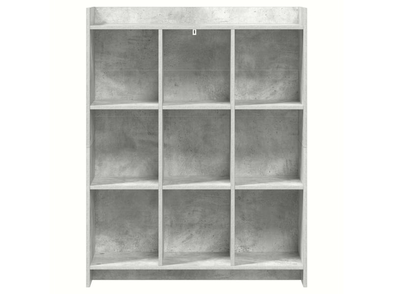  Bibliothèque, meuble de rangement salon gris béton 87,5 x 30 x 111 cm bois d'ingénierie  - Conforama D