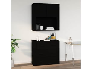 Armoire <strong></strong> <strong></strong> coloris noir largeur 80 cm