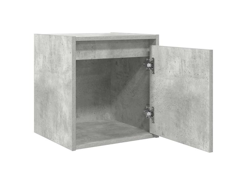  Table de chevet murale gris béton 38x34x40 cm  - Conforama E