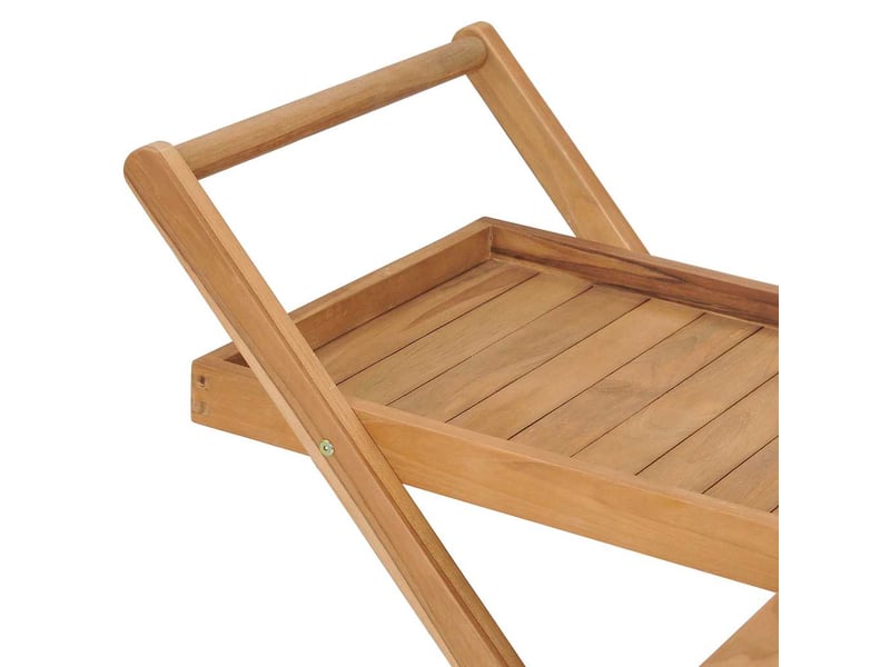 Desserte de cuisine, chariot à thé bois de teck solide - Conforama E