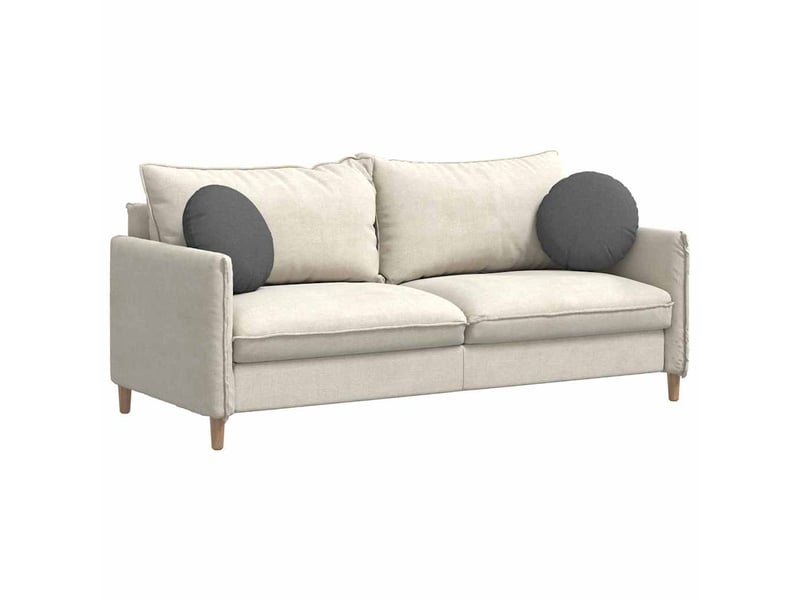 Lot de 2 coussins de siège, coussins décoratifs tissu gris foncé ø40 x 13 cm cf59829 - Conforama C