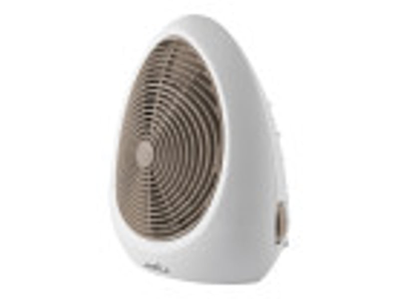  Chauffage soufflant ABRILA Perugia 2000 W blanc et beige, 2 puissances, 3 fonctions, thermostat réglable et sécurité anti-basculement 228222015 - Conforama B