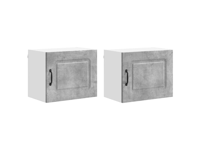  Meuble mural de cuisine | armoire de cuisine 2 pcs gris béton shl3421  - Conforama A