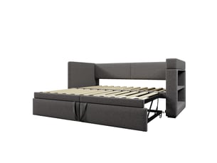 Lit gigogne 90x200 cm <strong></strong>  <strong></strong> coloris gris