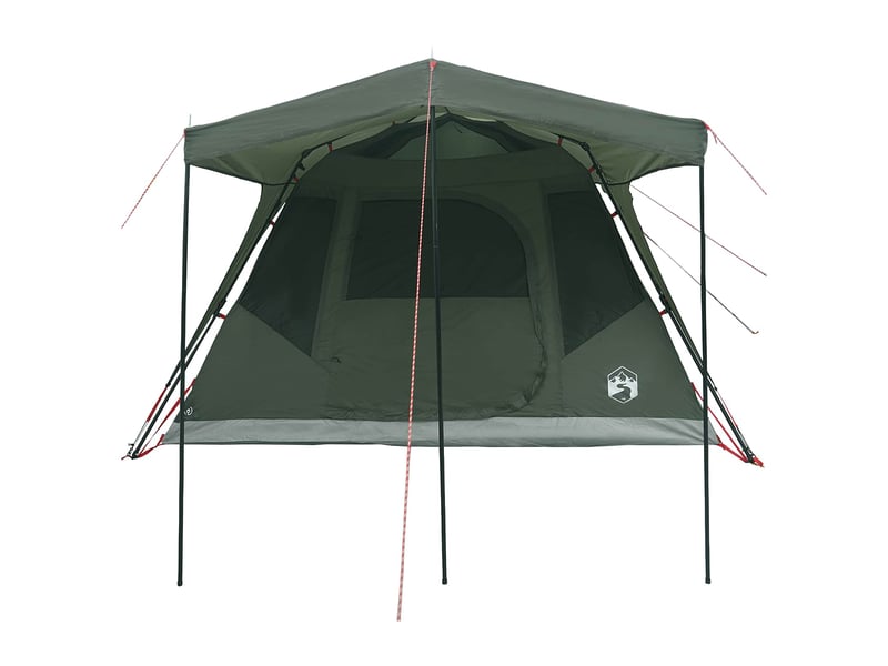 Tente de camping, tente familiale vert armée 6 personnes polyester et acier - Conforama E