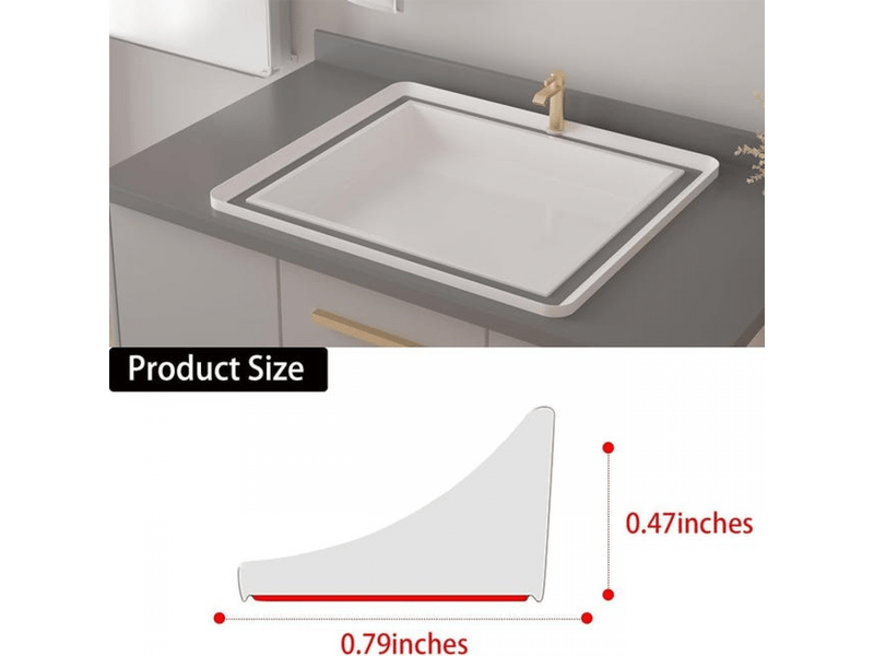  Shower threshold water dam,self adhesive silicone waterproof barrier bathroom and kitchen shower water stopper guard for dry and wet  - Conforama B