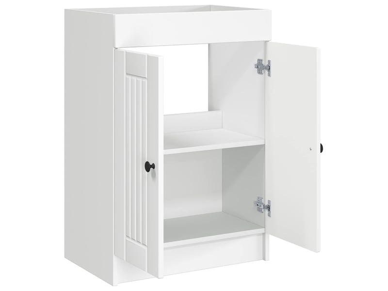  Armoire sous évier de salle de bain, meuble de rangement blanc 78.5x37.5x81 cm shl5247  - Conforama D