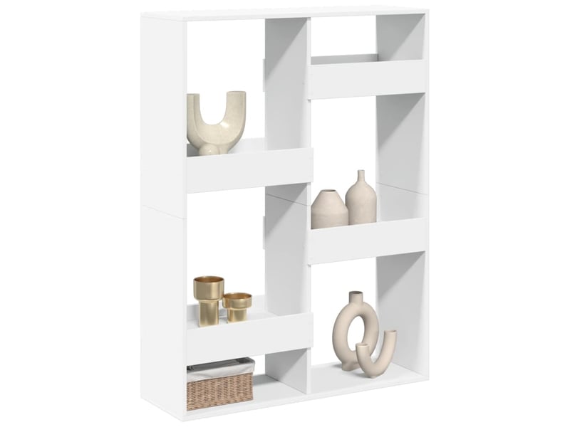  Cloison bibliothèque, meuble de rangement blanc 100x33x135 cm bois d'ingénierie  - Conforama C