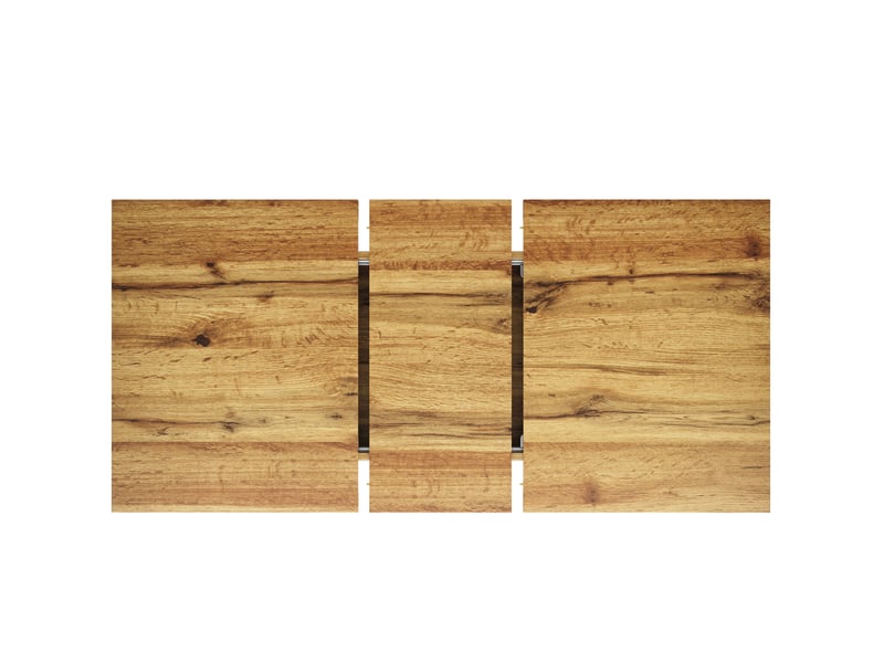  Table à manger extensible, 120-160x80x76 cm, repas, salle à manger, plateau mdf et bois, piètement métal, coloris noir  - Conforama E