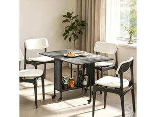 Table de cuisine extensible à roulettes, table pliante multifonction avec rangement, design moderne