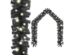 Guirlande de noël avec lumières led 10 m noir
