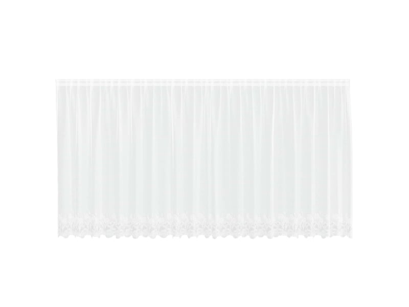 Rideau en dentelle, rideau ajouré, voilage blanc 140 x 500 cm polyester cf43670 - Conforama A