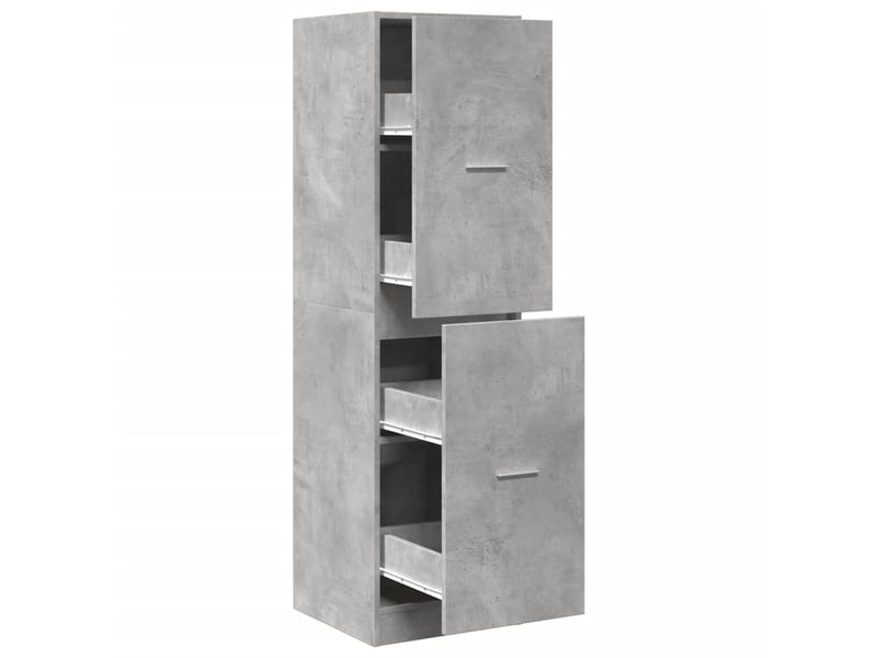  Meuble de rangement, armoire d'apothicaire gris béton 40x41x144,5 cm bois ingénierie  - Conforama A