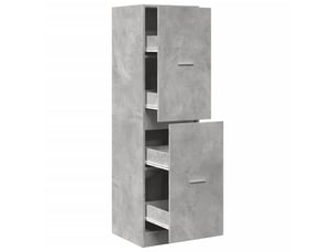 Meuble de rangement, armoire d'apothicaire gris béton 40x41x144,5 cm bois ingénierie