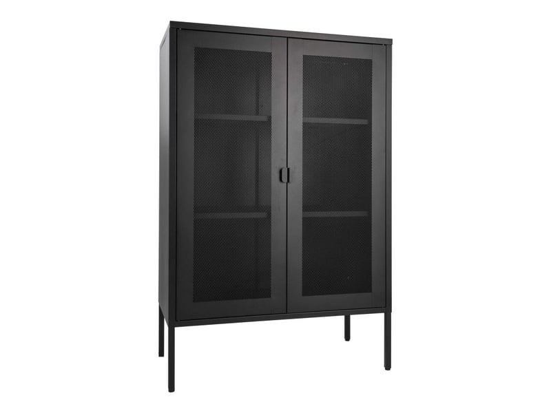  Stak-rangement 2 portes grillagées en acier noir 80x120 cm  - Conforama E