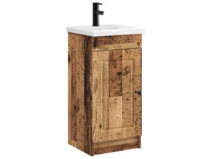 Meuble de salle de bain avec évier bois ancien shl988