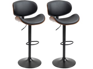 tabouret de bar assise réglable en hauteur  HAVRYA  - noir hauteur d'assise 84 cm vendu Par paire