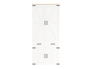 Armoire 4 porte(s) battante 5 tiroir(s) <strong>BIQZUYA</strong> <strong></strong> coloris bicolore largeur 90 cm