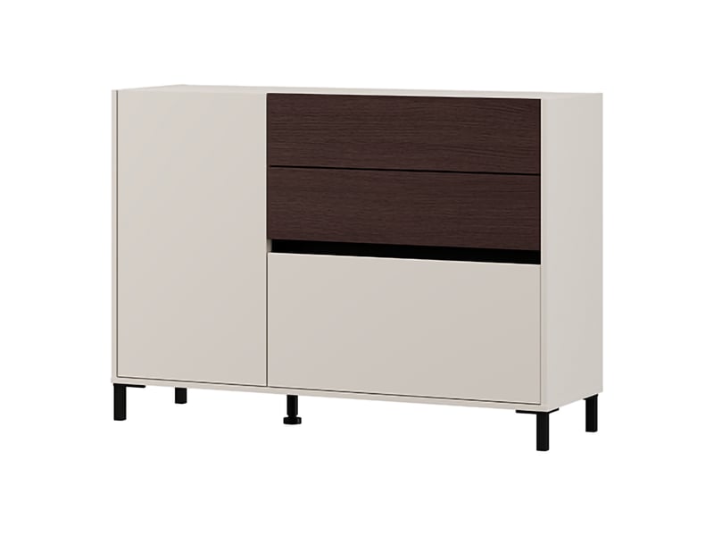  Buffet dmora, meuble à 2 étagères, 125x40x92h cm blanc crème Sideme - Conforama A