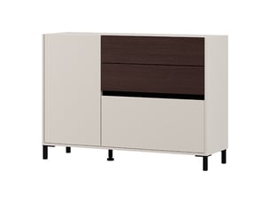 Buffet 1 porte(s)  3 tiroir(s) DMORA Sideme - 125 cm coloris beige 
