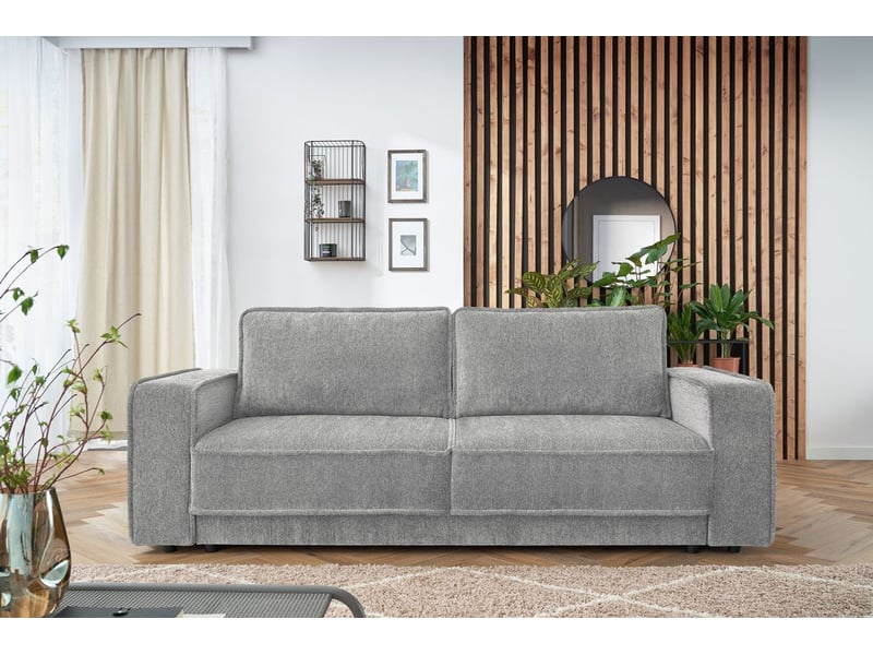  Bobochic canapé droit convertible coffre emile gris clair EMILE - Conforama D
