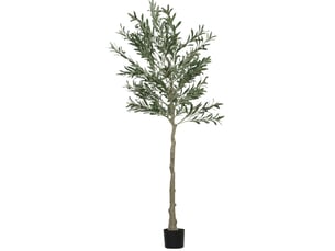 Arbre artificiel olivier réaliste, branches formables, en plastique vert, 105 × 19 × 19 cm