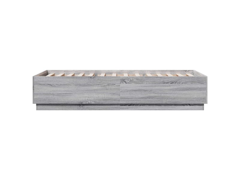  Lit simple- lit adulte -  cadre de lit sonoma gris 80 x 200 cm bois d'ingénierie  - Conforama D