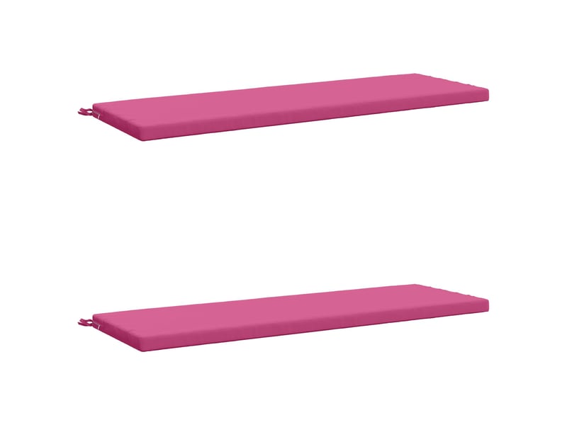  Lot de 2 coussins de banc, coussins d'assise soest 100 % polyester rose cf57358  - Conforama A