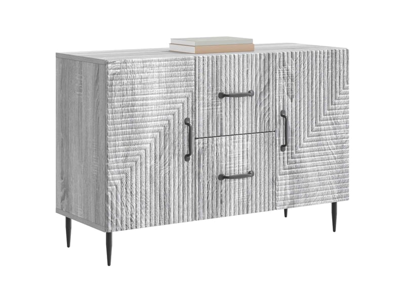  Buffet - bahut - meuble de rangement sonoma gris 89 x 34,5 x 60 cm bois d'ingénierie  - Conforama C