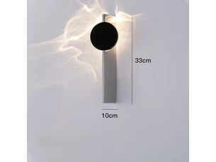 Pplique murale rotative en acier inoxydable – jeu d'ombre et lumière, pour salon, chambre et ambiance-modèle 3 - 33 cm