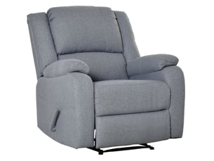 Fauteuil relax manuel gris clair avec repose-pieds, inclinaison jusqu’à 148°