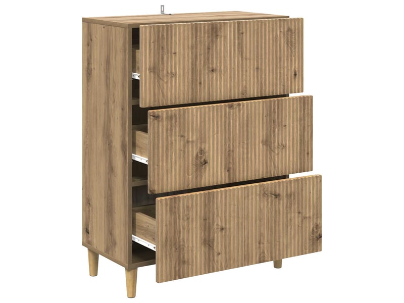 Armoire de rangement bureau, armoire à tiroirs 66 x 34,5 x 90 cm bois d'ingénierie shl482 - Conforama E