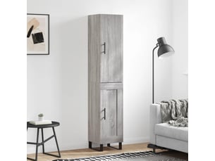 Buffet haut - bahut - meuble de rangement sonoma gris 34,5x34x180 cm bois d'ingénierie