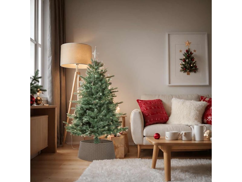  Jupe de sapin de noël marron ø65x23 cm plastique cf61956  - Conforama B