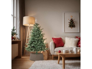 Jupe de sapin de noël marron ø65x23 cm plastique cf61956