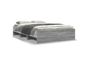 Lit 2 places 135x190 cm    coloris gris