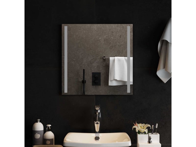  Miroir de salle de bain, miroir de toilette led transparent 50 x 50 cm verre trempé cf62586  - Conforama B