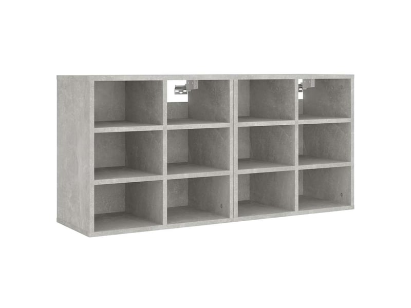  Armoires à chaussures 2 pcs, meuble à chaussures gris béton 52,5x30x50 cm  - Conforama D