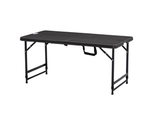 Table de jardin pliable réglable en hauteur 4 personnes 118 x 60 x 74 cm
