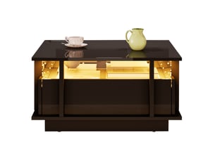 Table basse carré(e) coloris noir <strong>HAVRYA</strong> <strong></strong> - 70 cmx70 cm