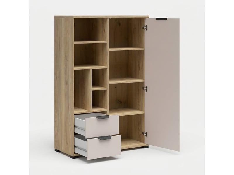 Buffet haut avec 1 porte et 2 tiroirs chuck - Conforama C
