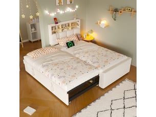 Lit simple 90x200 cm <strong>MODERNLUXE</strong>  <strong></strong> coloris beige