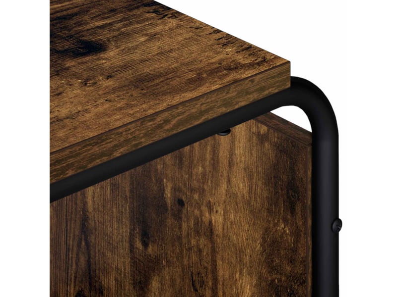  Meuble tv, banc tv 180x36x45 cm chêne fumé bois d'ingénierie  - Conforama E